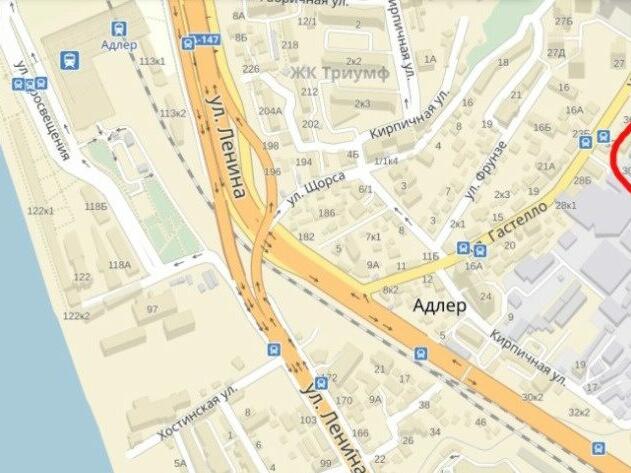 Карта адлер гастелло