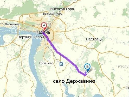 Пестрецы казань карта