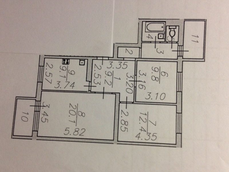 3 комнатная в астрахани. План квартиры 135 б. Планировка 135 б квартира.