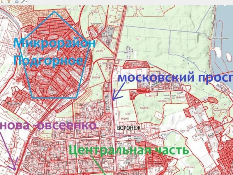 Подгорное воронеж карта