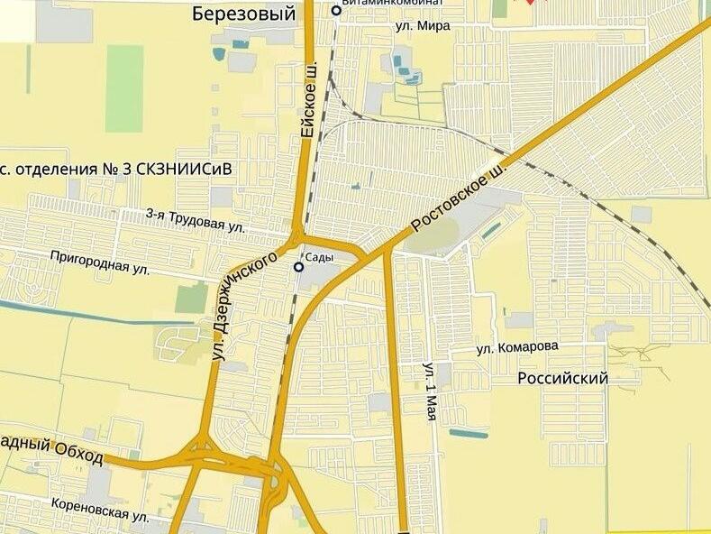 Поселок южный карта краснодара