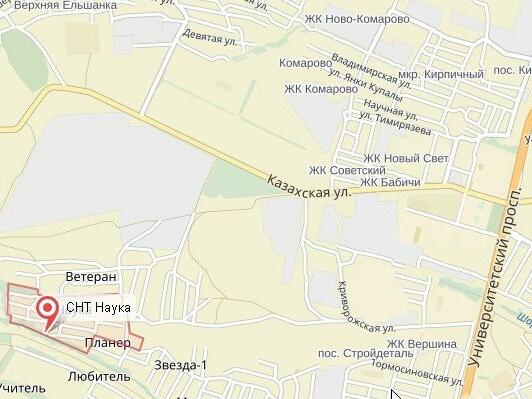 Карта верхняя ельшанка