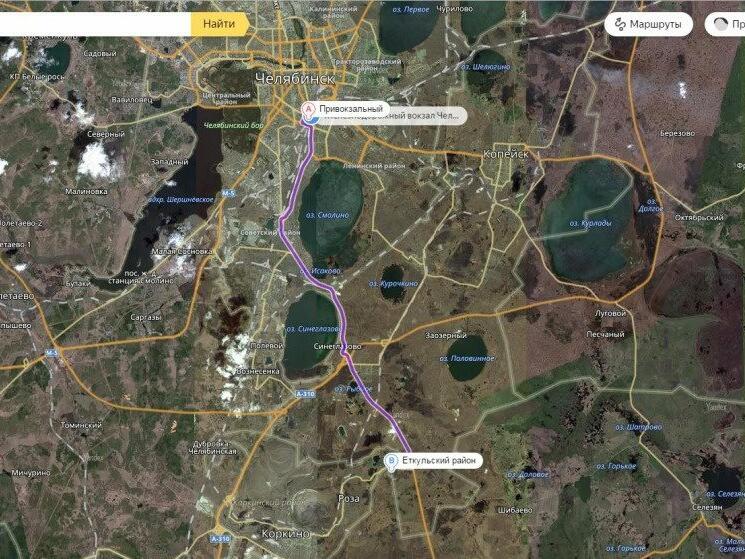 Карта спутник еткуль
