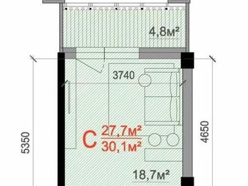 Однокомнатная Микрорайон Купить